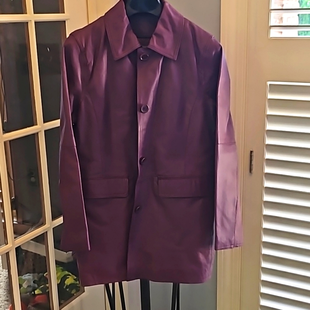 Deep purple fall jacket